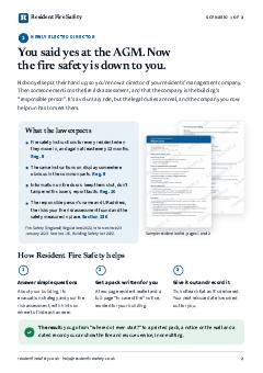 Sample of page 2 of the free fire safety guide